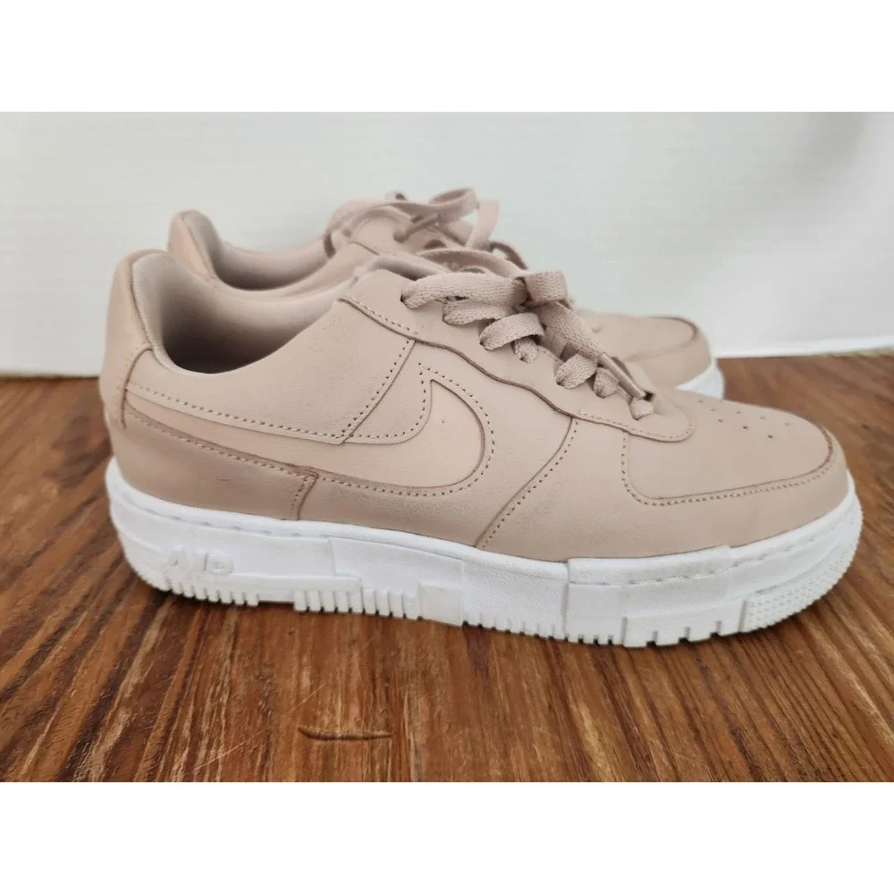 Nike Air Force 1 AF1‎ Pixel Particle Beige Platform Sneakers Size 9 СК6649-200
